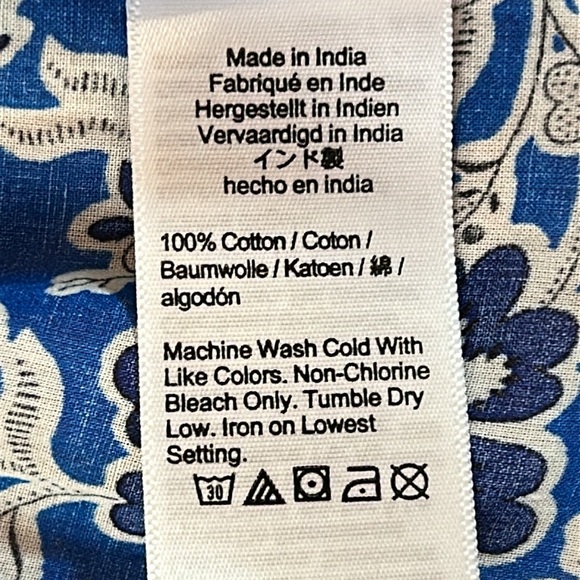 J CREW BEACH DRESS TIERED TIE FRONT FLORAL BLUE WHITE NWT SZ MEDIUM - Picture 10 of 14